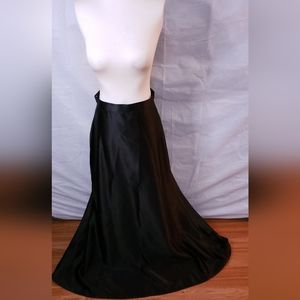 Tadashi Shoji Black Poly Satin Taffeta Formal Skirt